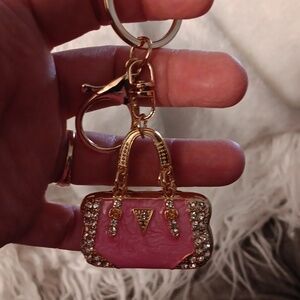 NWOT Mini Sparkling Rhinestone Handbag Keychain